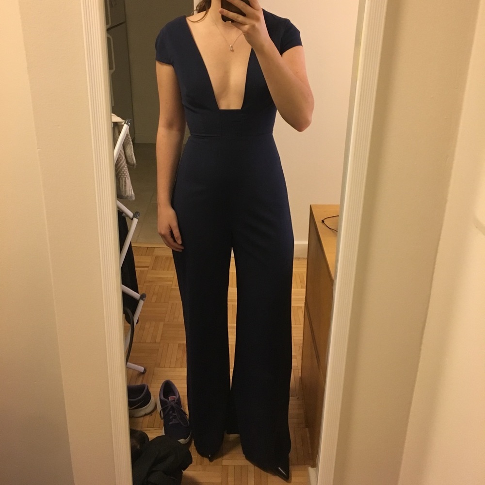 NWT AQ/AQ navy low cut jumpsuit